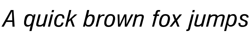 Preview of Milford Italic font