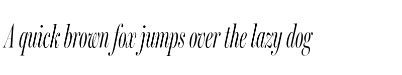 Preview of Miller Banner Extra Compressed Light Italic font