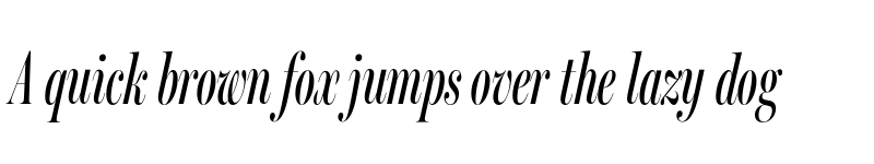 Preview of Miller Banner Extra Compressed Regular Italic font