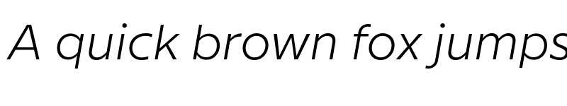 Preview of Milliard Light Italic font