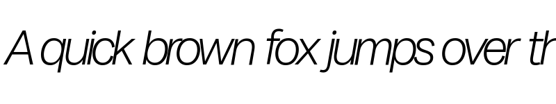 Preview of Milligram Macro Trial Light Italic font