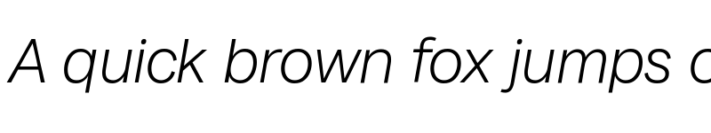 Preview of Milligram Trial Light Italic font