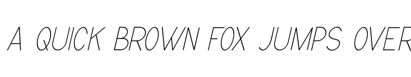 Preview of minimalising Italic font