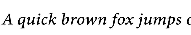 Preview of Minion 3 Caption Medium Italic font