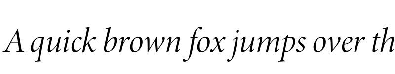 Preview of Minion 3 Display Italic font