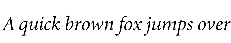 Preview of Minion 3 Subhead Italic font