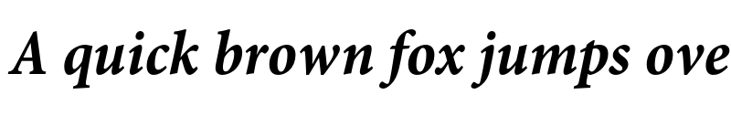 Preview of Minion Pro Caption Bold Condensed Italic font