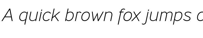 Preview of Ministry Extra Light Italic font