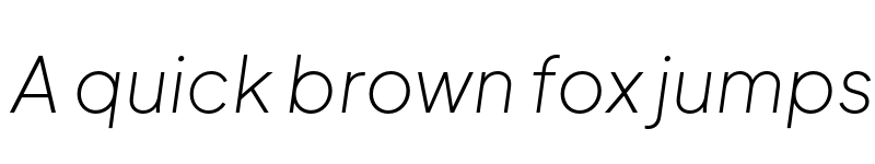 Preview of Mluvka ExtraLight Italic font