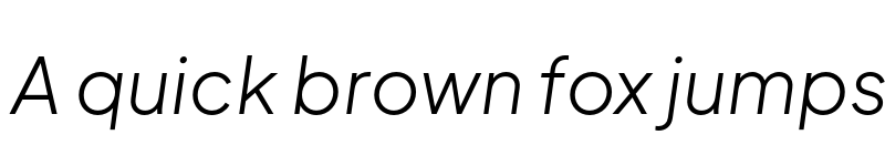 Preview of Mluvka Light Italic font