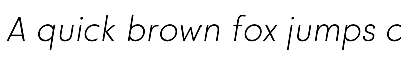 Preview of Modeco Trial Extra Light Oblique font