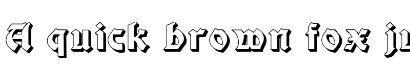 Preview of Moderne 3D Schwabacher Regular font