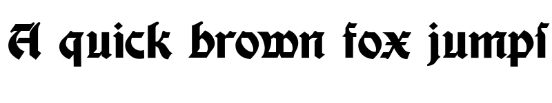 Preview of Moderne Fette Schwabacher Regular font