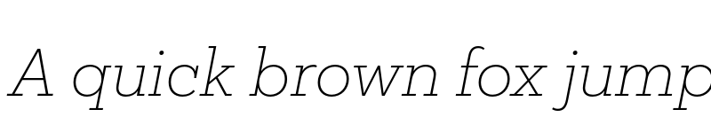 Preview of Mokoko Thin Italic font