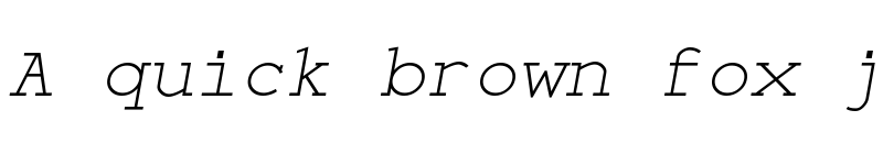 Preview of Monospace Oblique font