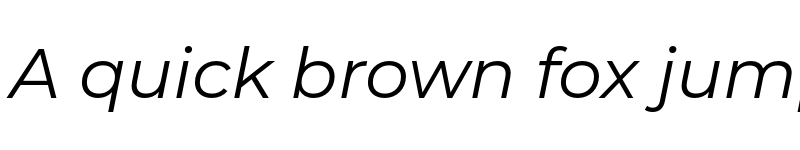 Preview of Montserrat Italic font