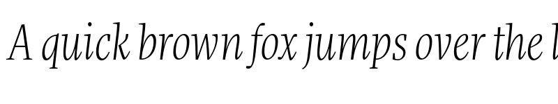 Preview of More Pro Cond Light Italic font