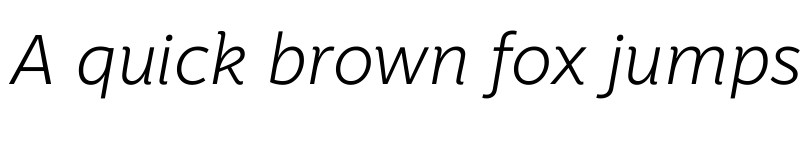 Preview of Motiva Sans Thin Italic font