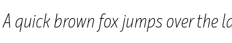 Preview of Mozer Light Italic font