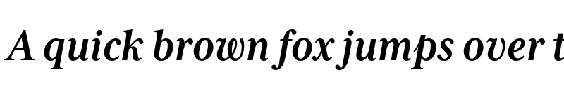 Preview of Mrs Eaves XL Serif Nar OT Bold Italic font