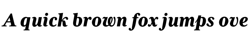 Preview of Mrs Eaves XL Serif Nar OT Heavy Italic font