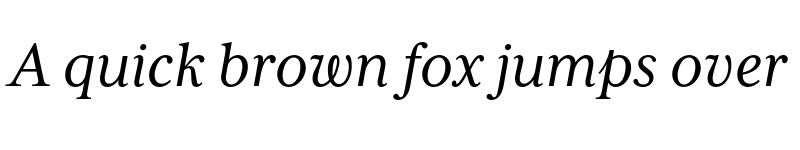 Preview of Mrs Eaves XL Serif OT Reg Italic font