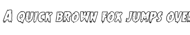 Preview of Mrs. Monster Bold Outline Italic Italic font