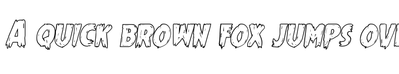 Preview of Mrs. Monster Outline Italic Italic font