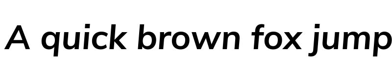 Preview of Mulish Bold Italic font