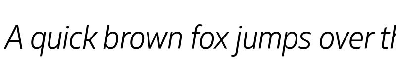 Preview of Muller Narrow Light Italic font