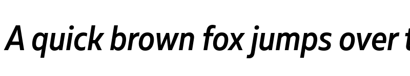 Preview of Muller Narrow Medium Italic font