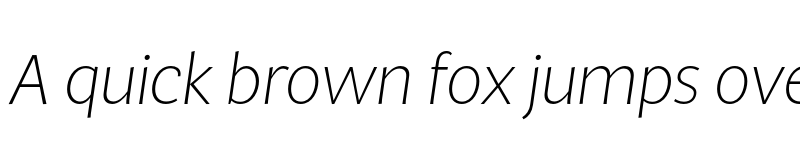 Preview of MultiDisplay Light Italic font
