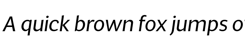 Preview of MultiDisplay Regular Italic font