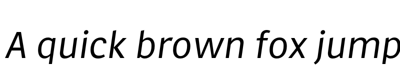 Preview of MultiText Regular Italic font