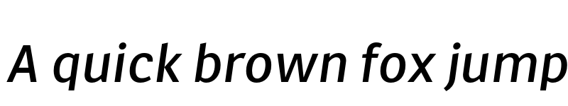 Preview of MultiText SemiBold Italic font