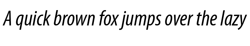 Preview of Myriad Pro Condensed Italic font