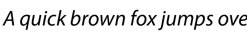 Preview of Myriad Pro Italic font