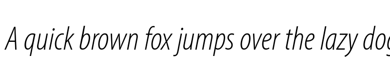 Preview of Myriad VF Light Condensed Italic font