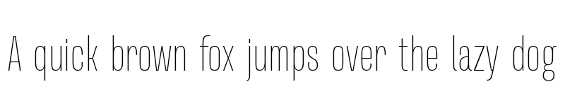 Preview of Naratif Condensed Thin font