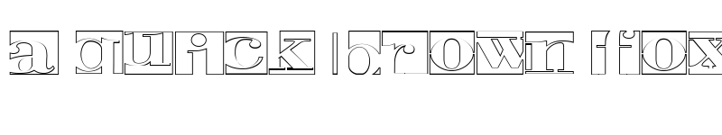 Preview of Negative Space Hollow Regular font