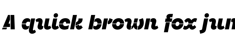 Preview of Neighbor Stencil Black Italic font