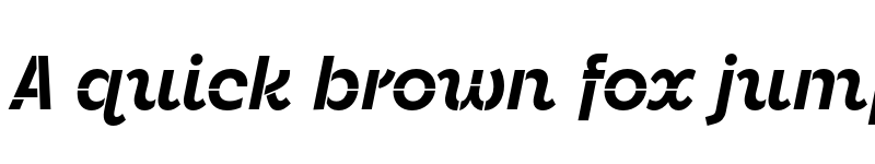 Preview of Neighbor Stencil Bold Italic font