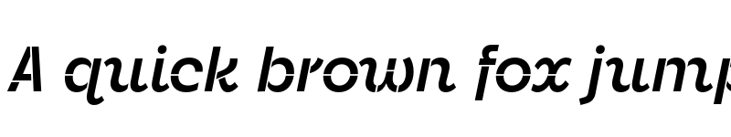 Preview of Neighbor Stencil Semibold Italic font