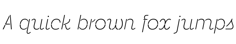 Preview of Neighbor Stencil Thin Italic font