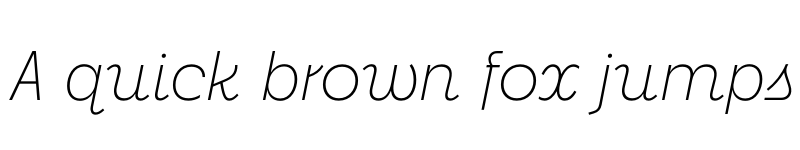 Preview of Neighbor Thin Italic font