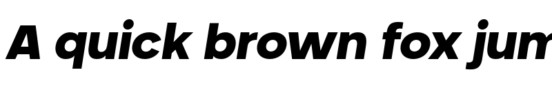 Preview of Neometric Black Italic font