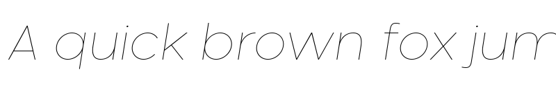 Preview of Neometric Hairline Italic font