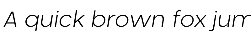 Preview of Neometric Light Italic font