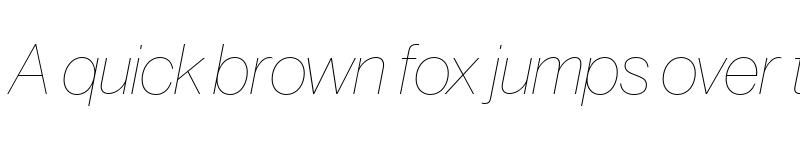 Preview of Neue Haas Grotesk Display Pro 16 Ultra Thin Italic font