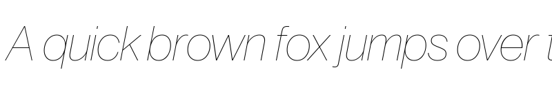 Preview of Neue Haas Grotesk Display Pro 16 XXThin Italic font